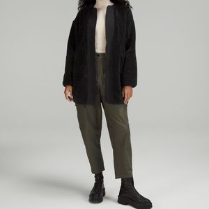 NWOT Lululemon Athletica Collarless Textured Fleece Full Zip Coat Jacket